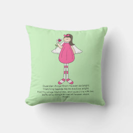 Girl Guardian Angel Prayer Pillow Kudde
