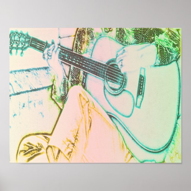 Girl & Guitar Poster (Framsidan)