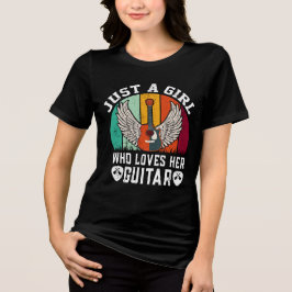 Girl Guitarist Guitar Player Älskare Gift T-SHIRT