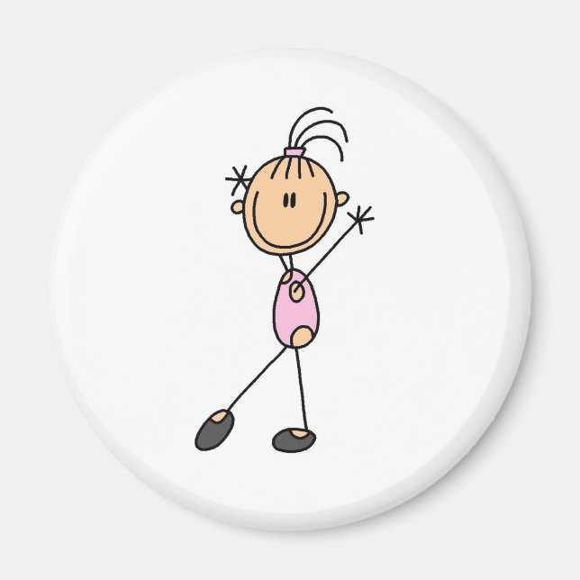 Girl Gymnast in Rosa Magnet (Framsidan)