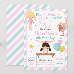 Girl Gymnastics Inbjudningar
