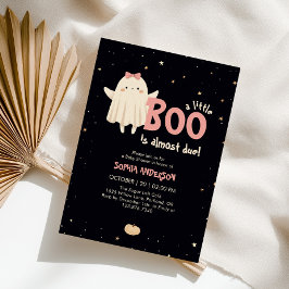 Girl Halloween Little Boo är en barnskuva Inbjudningar
