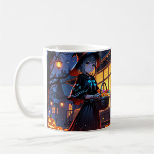 Girl Halloween Mugg - Anime Spooky Kopp