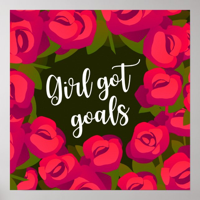 Girl har Goals Poster (Framsidan)