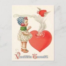 Girl Heart Vingar Arfire Vykort