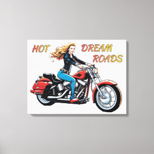 Girl Hett Dream Roads Canvastryck