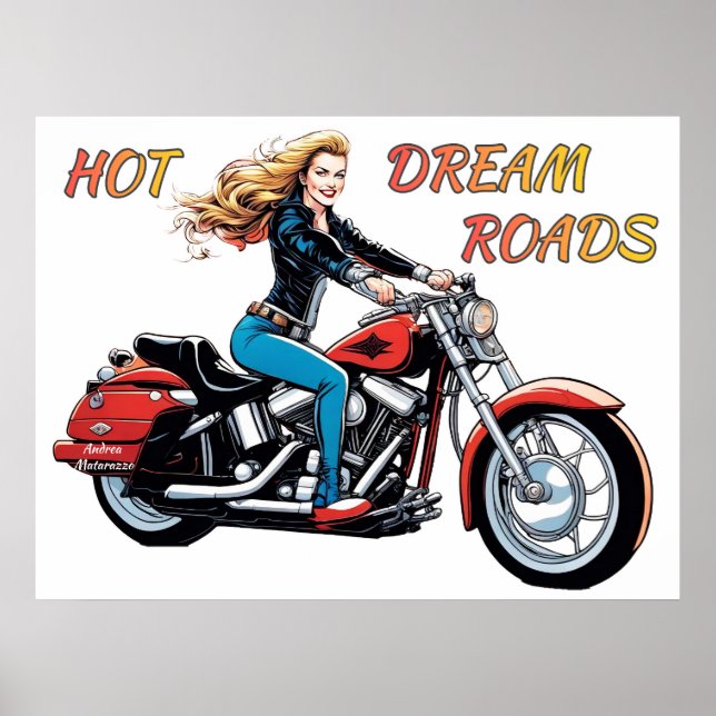 Girl Hett Dream Roads Poster (Framsidan)