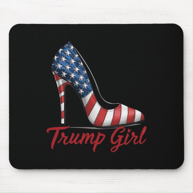 Girl High Heel Stilettos American Flagga Trump 202 Musmatta (Framsidan)