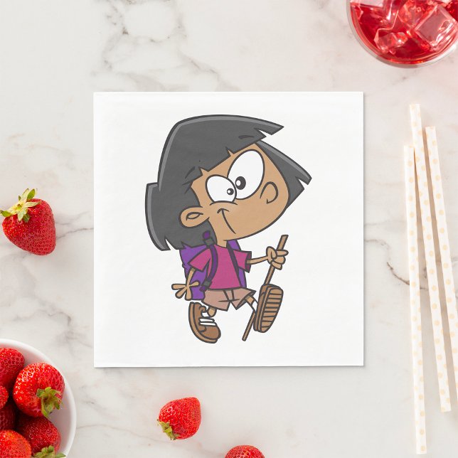 Girl Hiking Pappersservett (Skapare uppladdad)