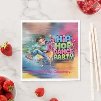 Girl Hip Hop Dance Birthday Party Pappersservett