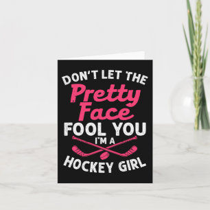Girl Hockey Gift for Women Kids Ice Hockey Players Kort