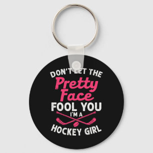 Girl Hockey Gift for Women Kids Ice Hockey Players Nyckelring