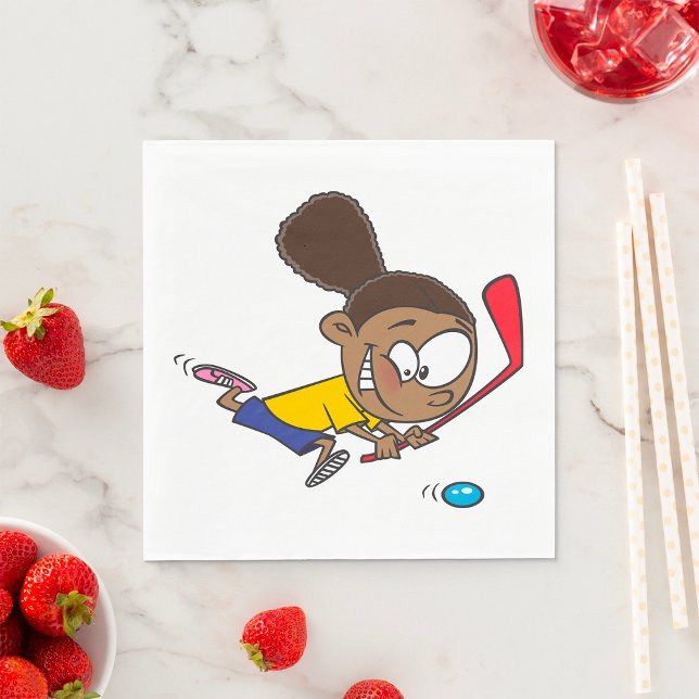 Girl Hockey Player Pappersservett (Skapare uppladdad)