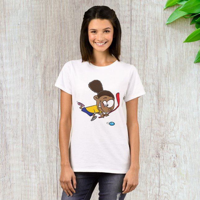 Girl Hockey Player T Shirt (Skapare uppladdad)