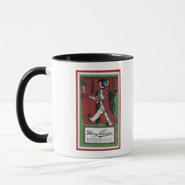 Girl Holding Doll and Candlestick Mugg (Vänster)
