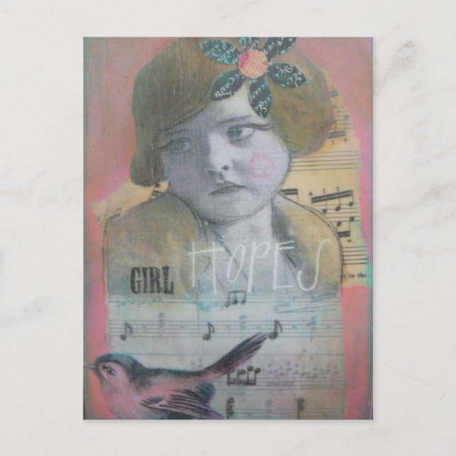 Girl Hopes Vykort (Framsida)