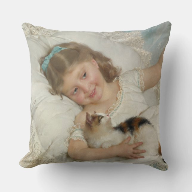 Girl Hugger Hennes husdjur Kudde (Framsida)