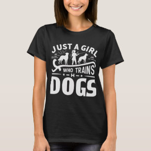 Girl Hund Traine Empowerment Hund Whisperer Design T Shirt