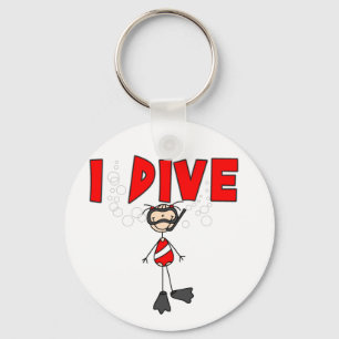 Girl I Dive T-shirts and Gifts Nyckelring