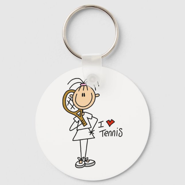 Girl I Kärlek Tennis Nyckelring (Framsida)