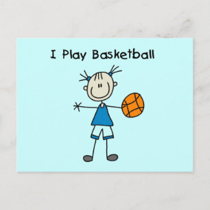 Girl I Play Basketball Tshirts and Gifts Vykort