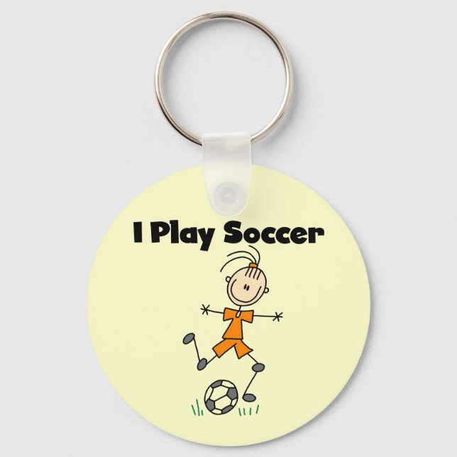 Girl I Play Soccer Tshirts and Gifts Nyckelring (Framsida)