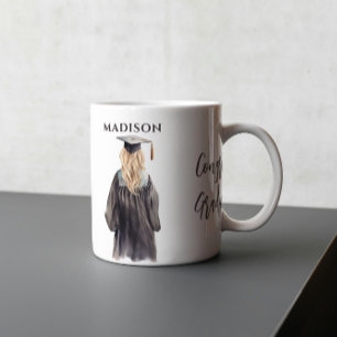 Girl in Grått Studenten Kaffemugg