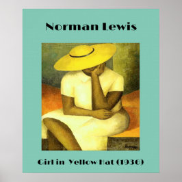 Girl in gult hat by Norman Lewis (1936) Poster