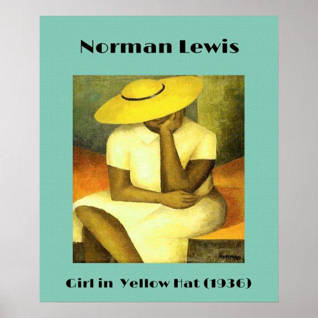 Girl in gult hat by Norman Lewis (1936) Poster (Framsidan)