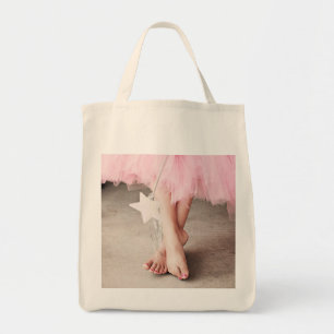 Girl in Rosa Tutu Tote Bag Tygkasse