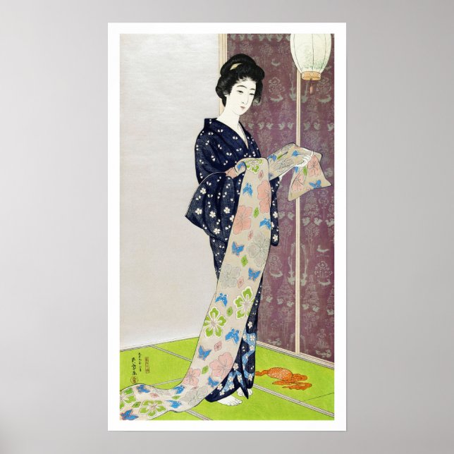 Girl in Summer Costume, Goyō Hashiguchi Poster (Framsidan)