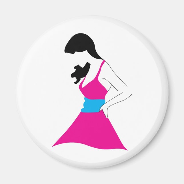 Girl in Sundress Magnet (Framsidan)