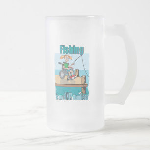 Girl in WheelSchool Fishing Frostat Ölglas