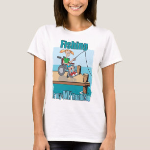 Girl in WheelSchool Fishing Tee Shirt