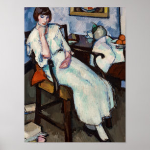 Girl in White, 1920 av Samuel John Peploe Poster