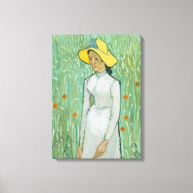 Girl in White av Vincent van Gogh Canvastryck (Framsida)