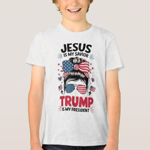 Girl Jesus My Savior Trump President Christian Wom T Shirt