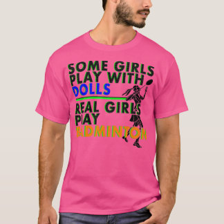 Girl Kärlek Badminton Fläkt T T Shirt