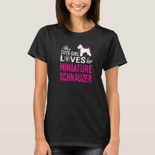 Girl Kärlek Hennes minister Schnauzer Hund Women G T Shirt