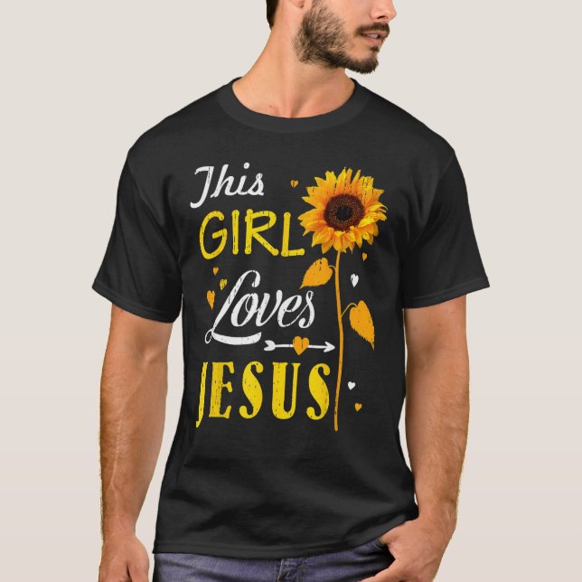 Girl Kärlek Jesus Cute Christian Women Faith Cute  T Shirt (Framsida)