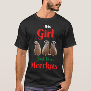 Girl Kärlek Meercats Gift Graphic Design Pullover  T Shirt