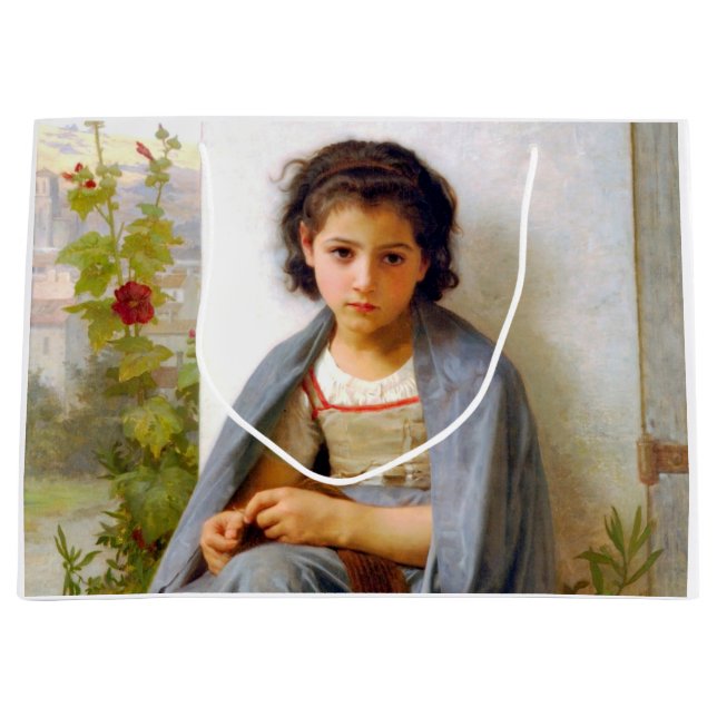 Girl Knitting, Bouguereau (Framsidan)