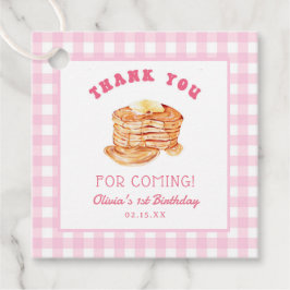 Girl Kort Stack Pancake Birthday Tack Gåvor Etiketter