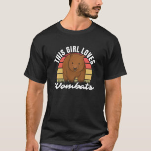 Girl Likes Wombats Cute Rodent Wildlife Animal T Shirt
