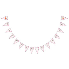 Girl Little Pumpkin Birthday Bunting Vimplar