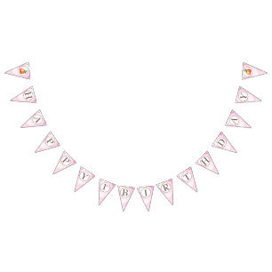 Girl Little Pumpkin Birthday Bunting Vimplar