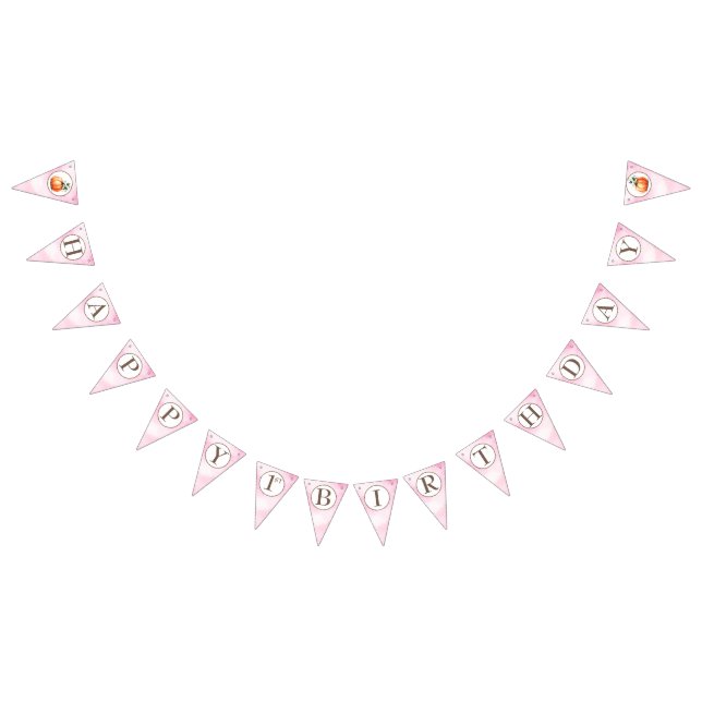 Girl Little Pumpkin Birthday Bunting Vimplar (Alla)