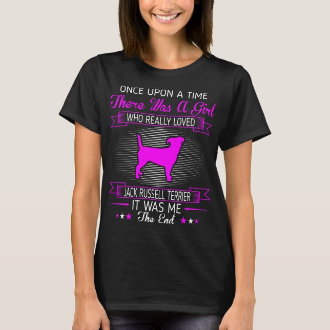 Girl Loved Jack Russell Terrier Djurälskares Gift T Shirt (Framsida)