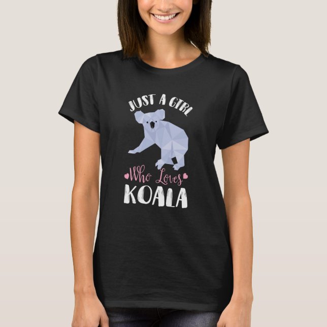 Girl Loves Koala Cute Koala bear Australia Koalas T Shirt (Framsida)