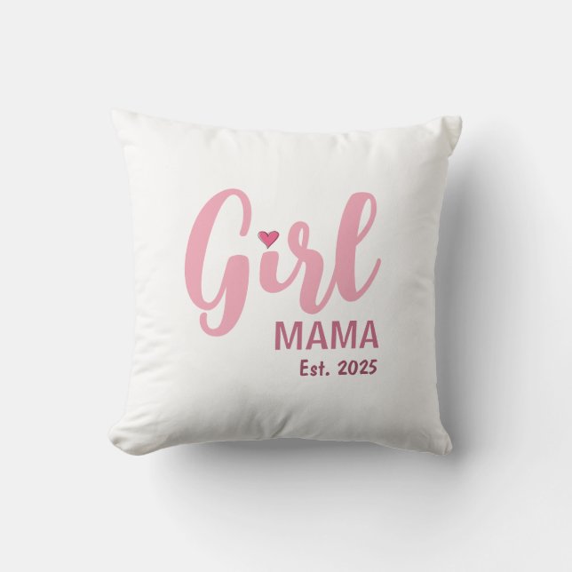Girl Mama Est. Personalized Gift Kudde (Framsida)